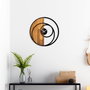 Wallity Reloj de pared Circle en Nogal y Negro